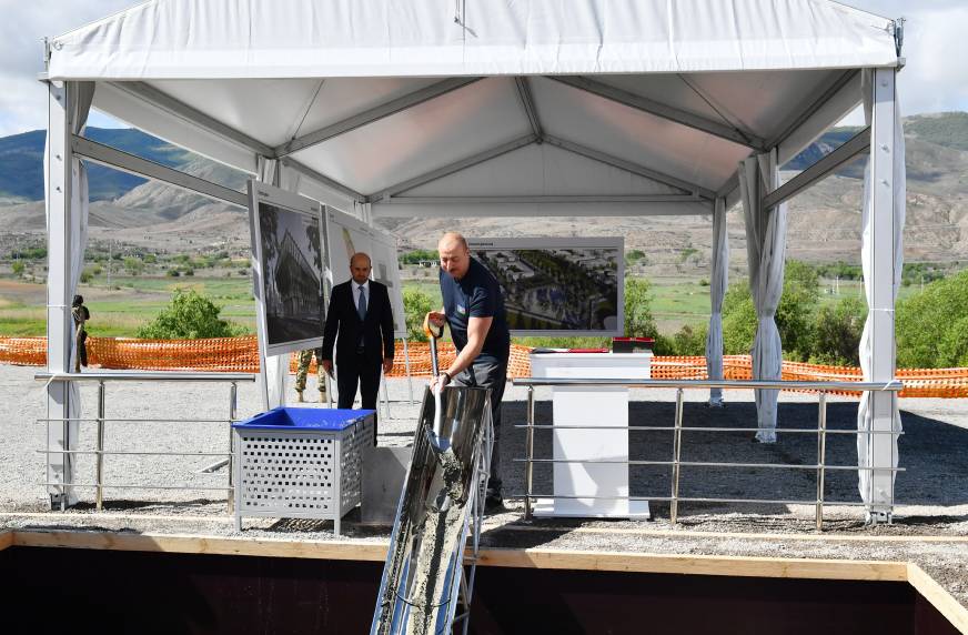 Ilham Aliyev attended groundbreaking ceremony for administrative building in city of Gubadli