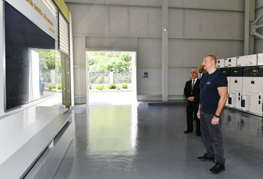 Ilham Aliyev viewed construction progress at “Sarigishlag” hydroelectric power station owned by “Azerenergy” in Zangilan