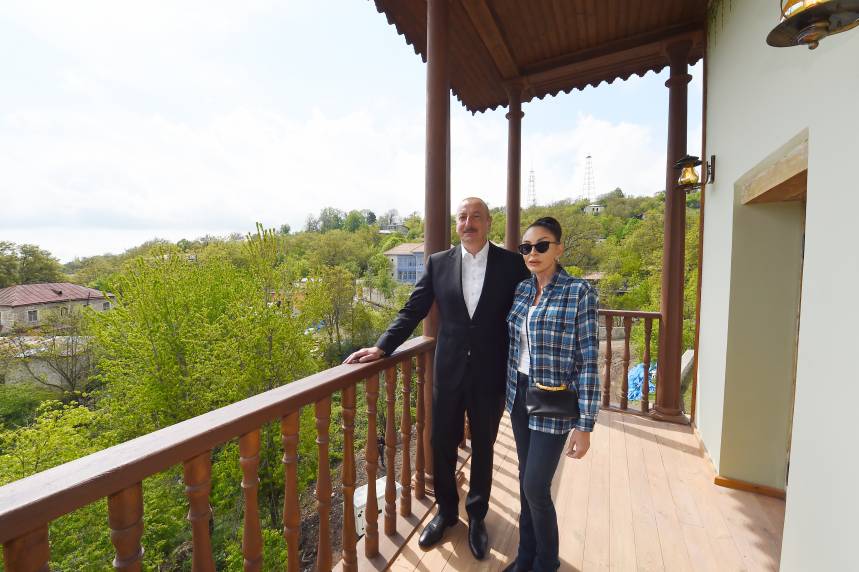 Ilham Aliyev and First Lady Mehriban Aliyeva participated in opening of Mehmandarovs’ Estate Complex in Shusha