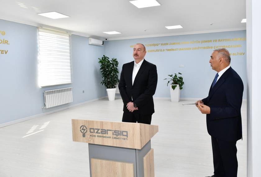 Ilham Aliyev inaugurated Innovative Technologies Center of Shusha Electric Networks