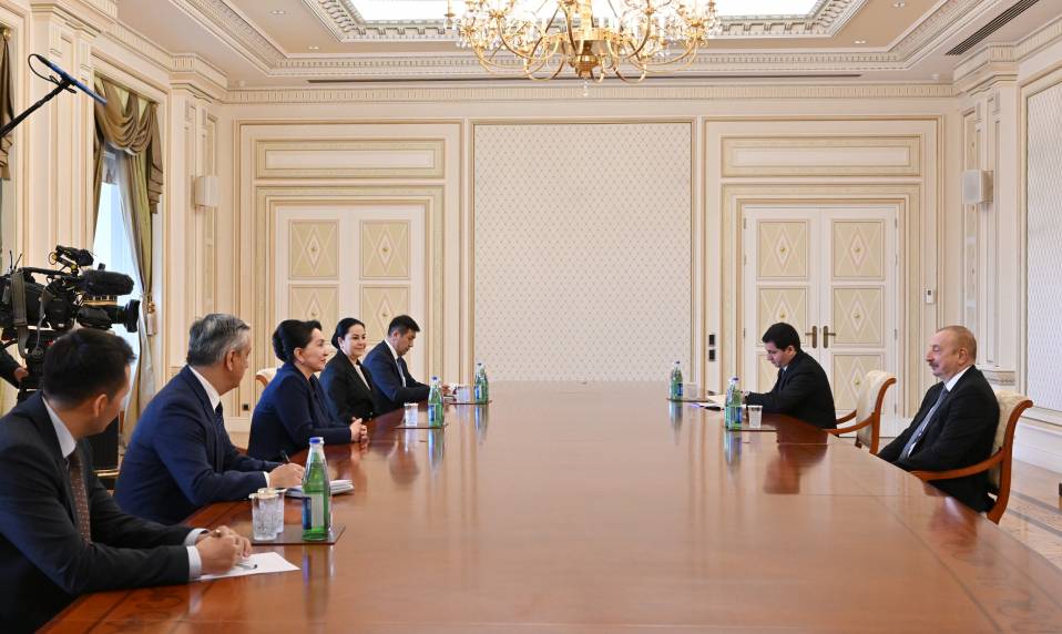 Ильхам Алиев принял председателя Сената Олий Мажлиса Узбекистана