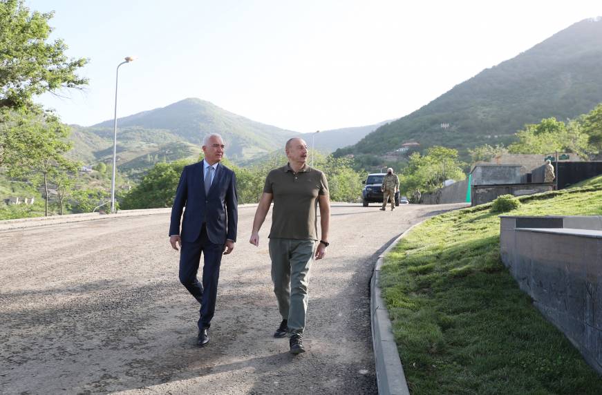 Ильхам Алиев принял участие в ряде мероприятий в городе Лачин