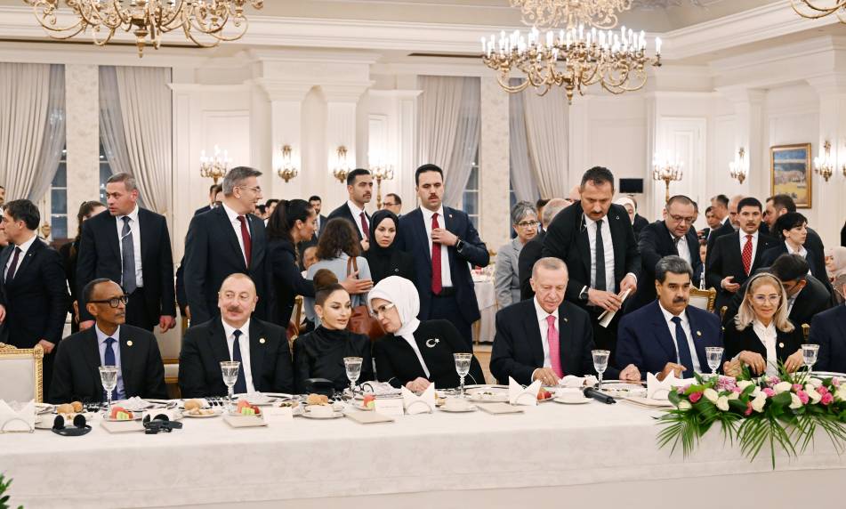 Ильхам Алиев и Первая леди Мехрибан Алиева приняли участие в ужине от имени Реджепа Тайипа Эрдогана в Анкаре