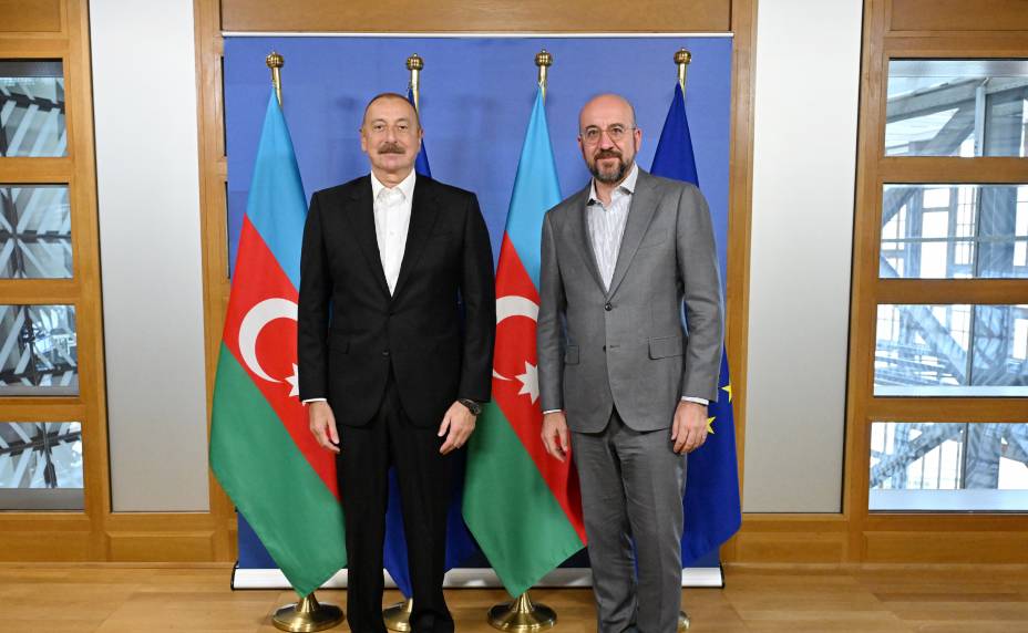 Ilham Aliyev held meeting with President of European Council Charles Michel in Brussels