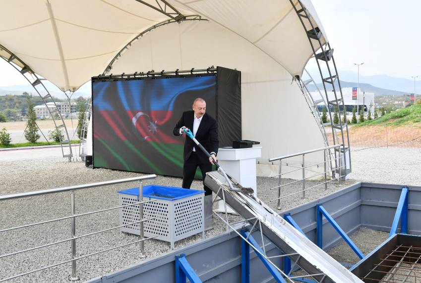 Ilham Aliyev laid foundation stone for second residential complex in Fuzuli city