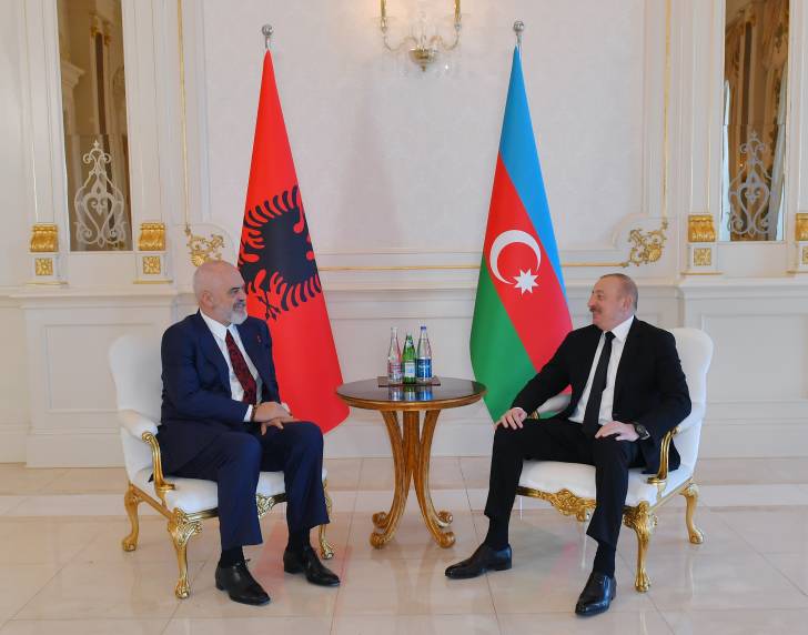 Ilham Aliyev held one-on-one meeting with Prime Minister of Albania Edi Rama
