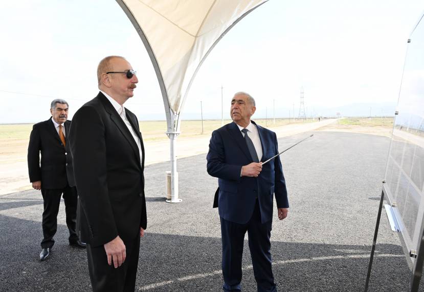 Ilham Aliyev attended inauguration of highway in Hajigabul district