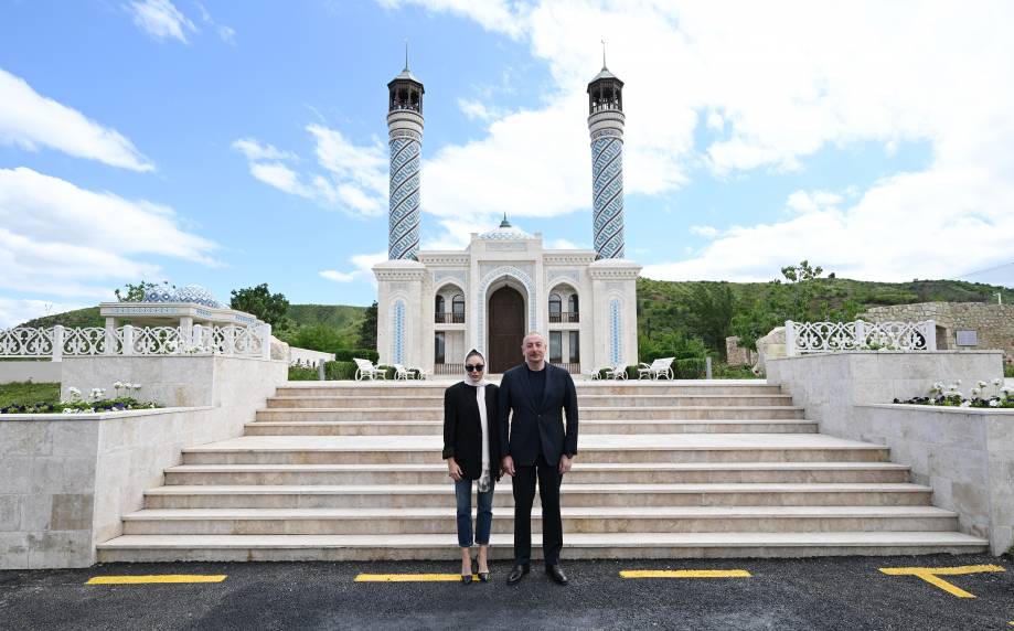 Ilham Aliyev and First Lady Mehriban Aliyeva attended inauguration of Zangilan Mosque