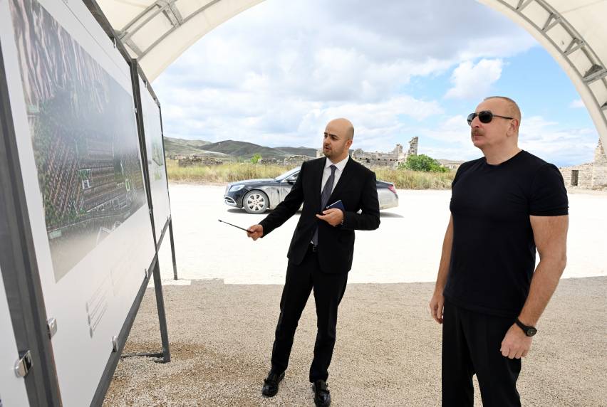 Ильхам Алиев заложил фундамент села Машанлы Джебраильского района