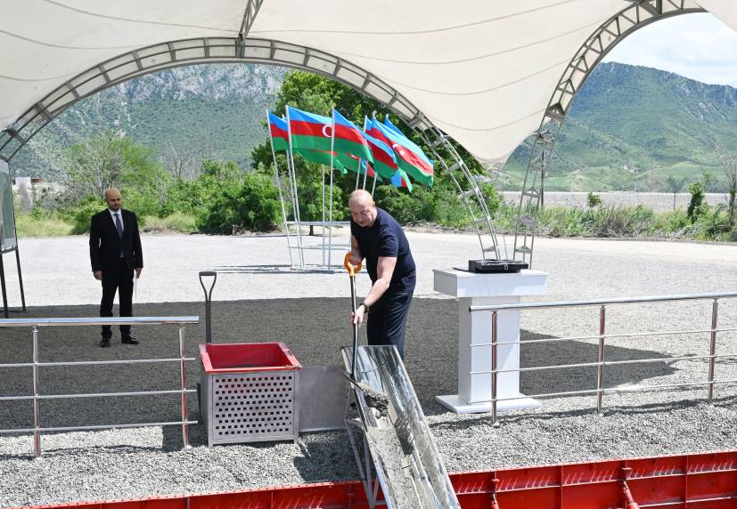 Ilham Aliyev laid foundation stone for Minjivan settlement in Zangilan district