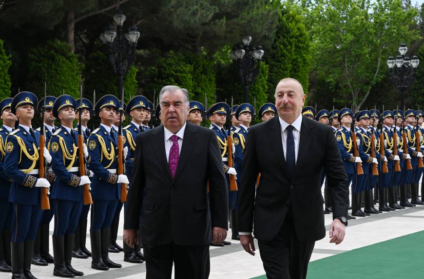 Official welcome ceremony was held for President of Tajikistan Emomali Rahmon