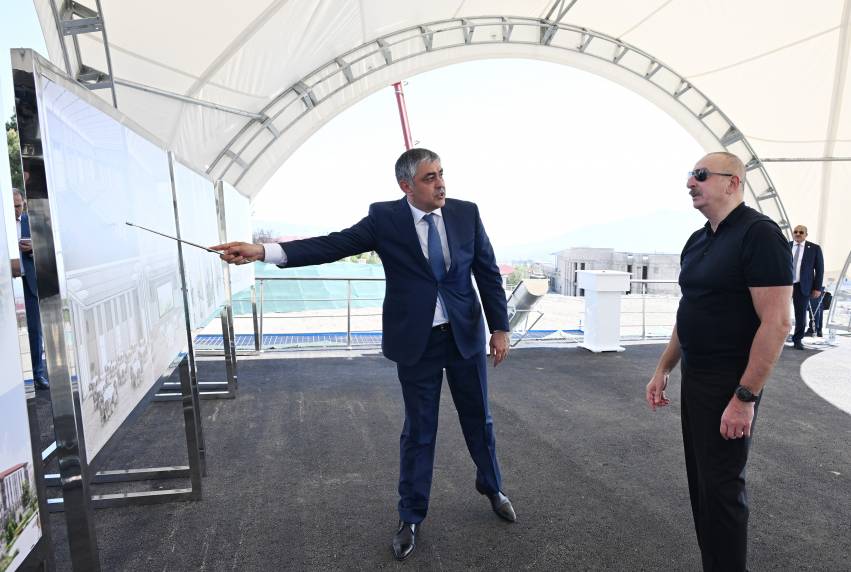 Ilham Aliyev attended the groundbreaking ceremony for the Khankendi Congress Center