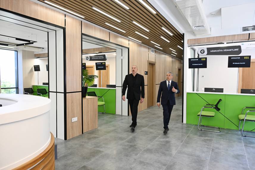 lham Aliyev participated in reopening of Government Services Center in Shusha after major overhaul