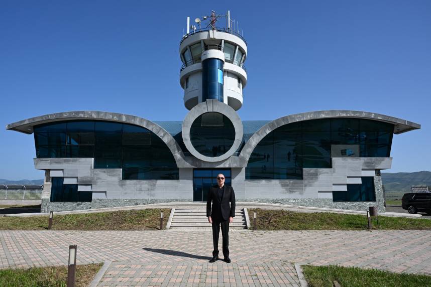 Ilham Aliyev visited Khojaly airport