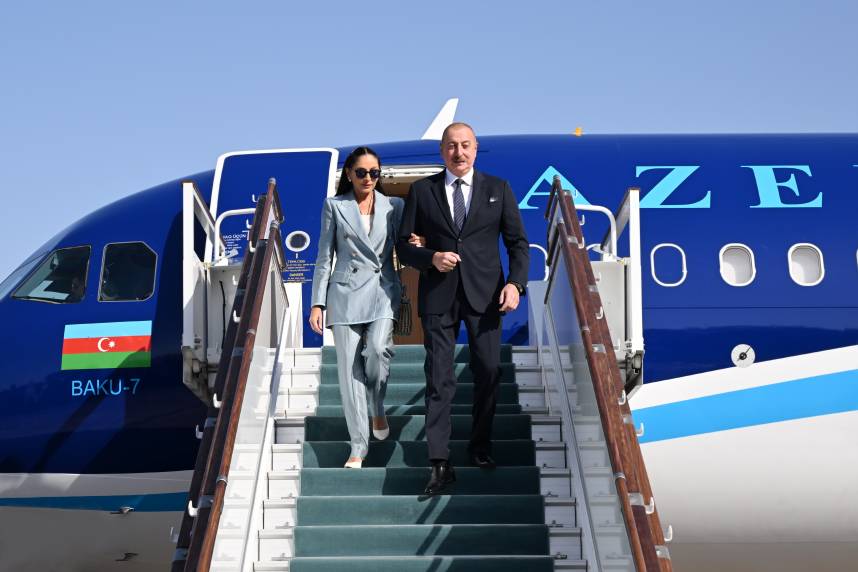 Ilham Aliyev arrived in Uzbekistan for state visit