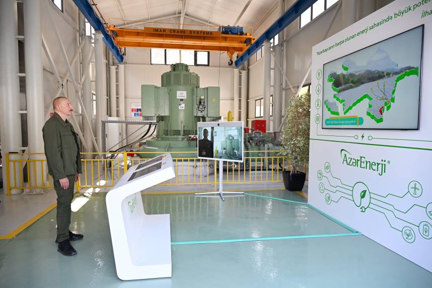 Ilham Aliyev inaugurated "Zar" SHPS in Kalbajar and "Toghanaly" SHPS in Goygol district