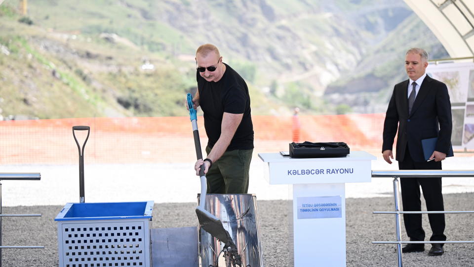 Ilham Aliyev laid foundation stone for Istisu settlement in Kalbajar district