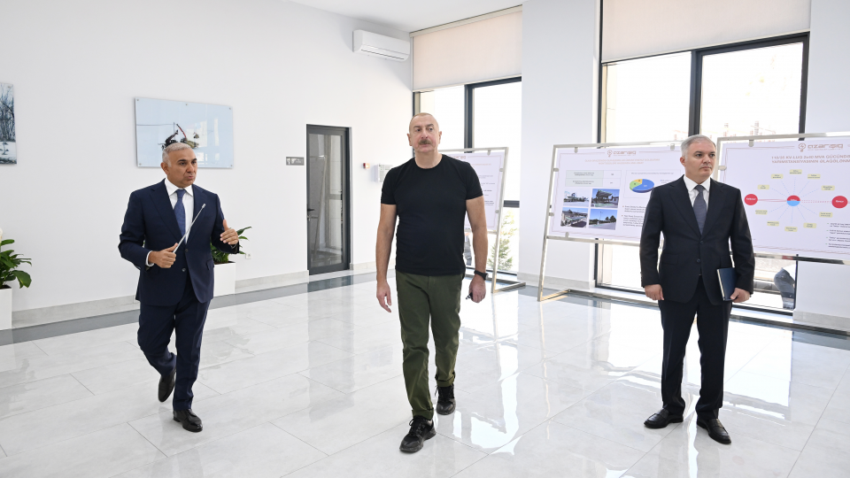 Ilham Aliyev attended opening of “Istisu” substation in Kalbajar