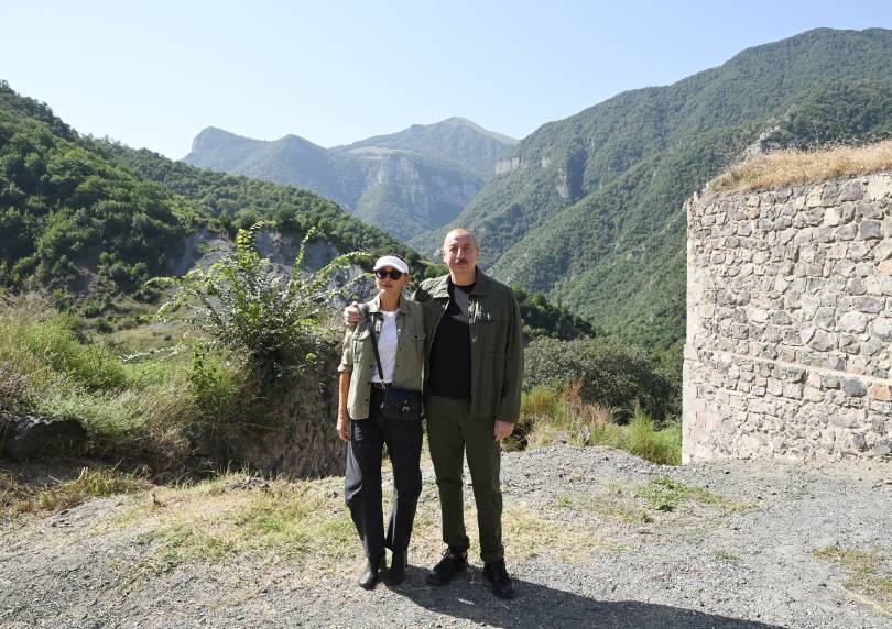 Ilham Aliyev and First Lady Mehriban Aliyeva visited Khudavang Monastery Complex in Kalbajar