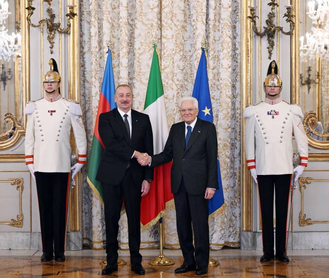 Ilham Aliyev had working lunch with President of Italy in Rome