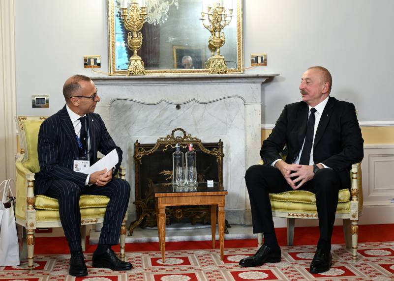 Ilham Aliyev met with CEO of Italy's Ansaldo Energia in Cernobbio