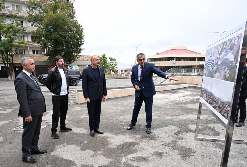 Ilham Aliyev reviewed renovation work at Bulud Hotel in Khankendi