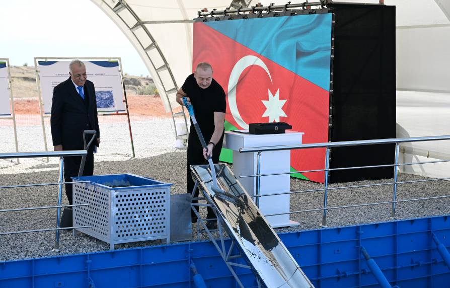 Ilham Aliyev laid foundation stone for non-alcoholic beverage production complex in Jabrayil