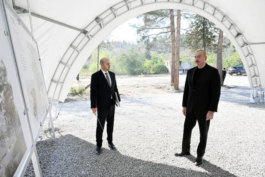 Ilham Aliyev laid the foundation stone for the fifth residential complex in the city of Zangilan