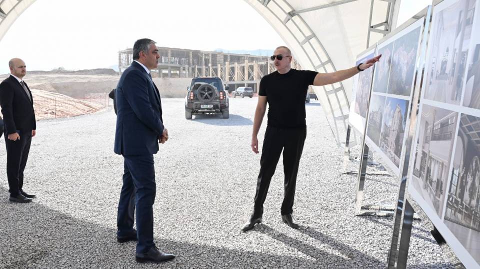 Ilham Aliyev inspected construction progress at Zangilan Recreation Complex