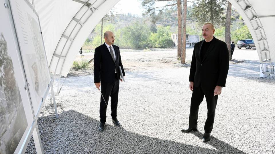 Ilham Aliyev laid the foundation stone for the fifth residential complex in the city of Zangilan