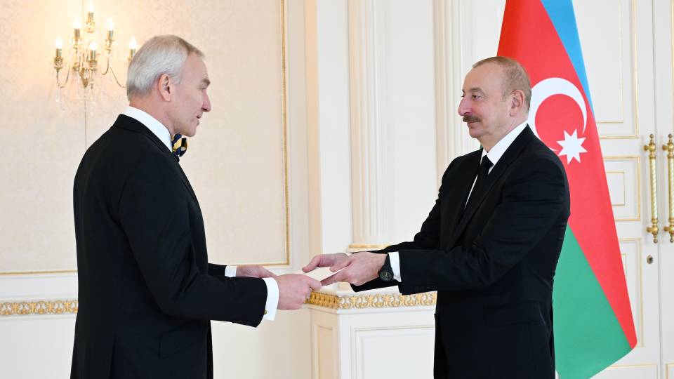 Ilham Aliyev received credentials of incoming ambassador of Estonia