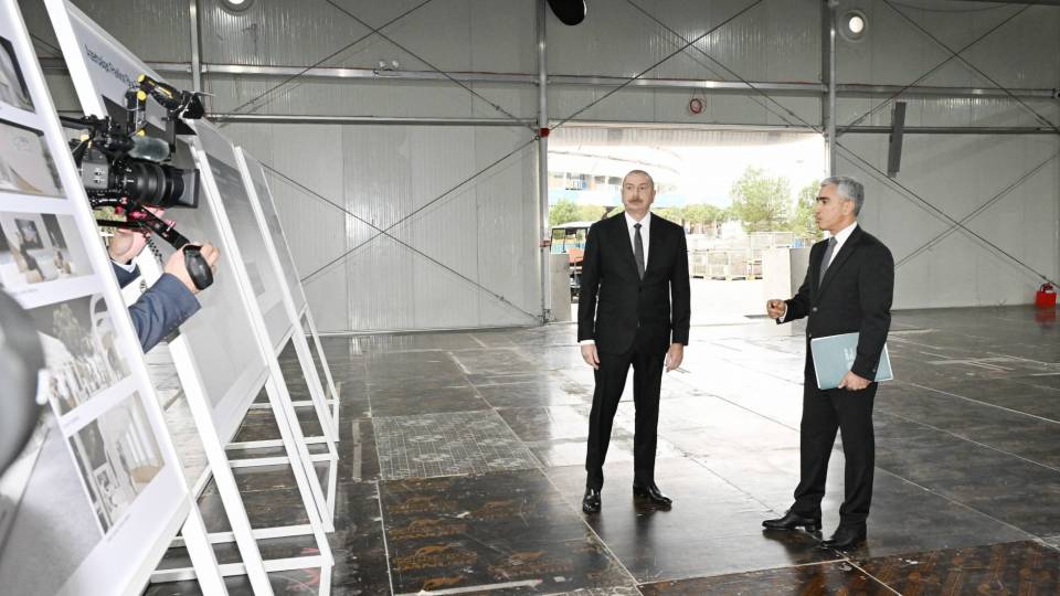 Ilham Aliyev reviewed ongoing preparations for COP29 at Olympic Stadium