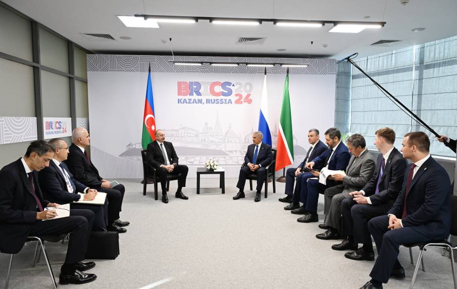 Ilham Aliyev met with Rais of the Republic of Tatarstan of the Russian Federation in Kazan