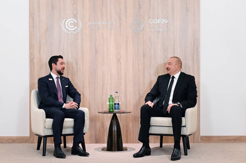 Ilham Aliyev met with Crown Prince of the Hashemite Kingdom of Jordan