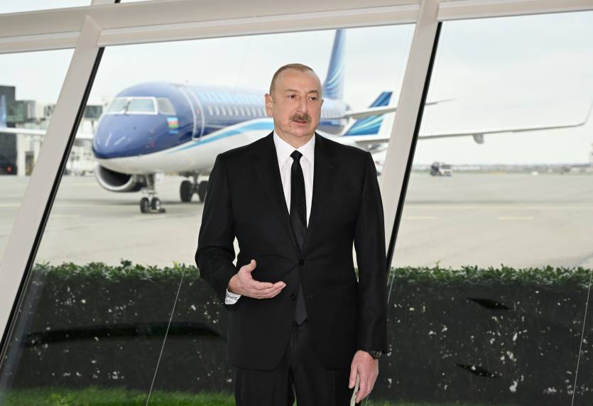 Ilham Aliyev was interviewed by Azerbaijan Television