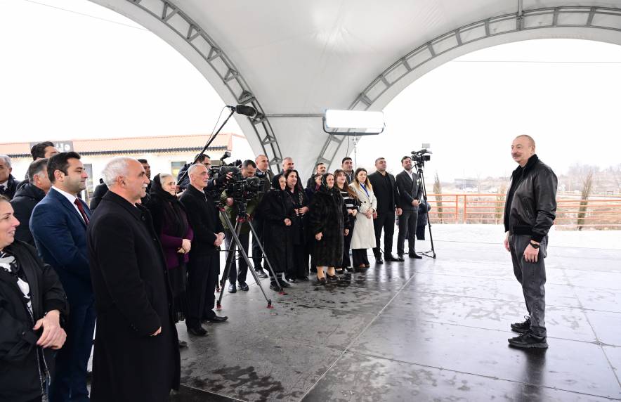 Ilham Aliyev reviewed restoration in Ballija village, met relocated residents