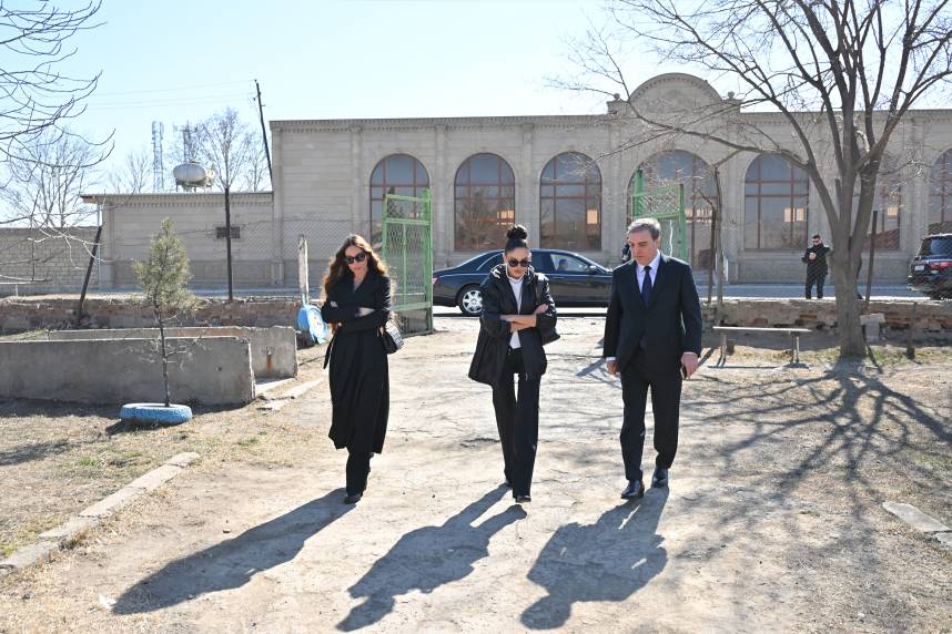 First Vice-President Mehriban Aliyeva reviewed reconstruction of Ganja city secondary school No.37