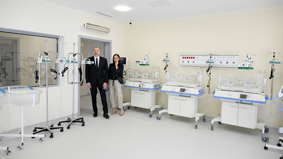 Ilham Aliyev and First Lady Mehriban Aliyeva attended opening of Shusha Wellness and Health Center