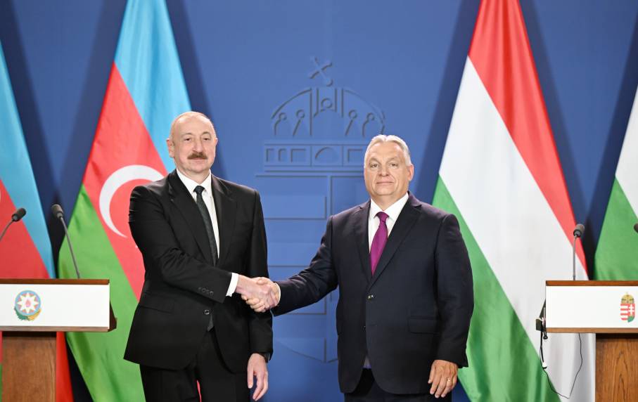 Ilham Aliyev and Prime Minister of Hungary Viktor Orbán delivered press statements