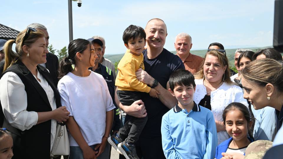 Ilham Aliyev met with residents in Lachin