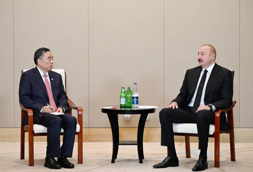 Ilham Aliyev met with Chairman of CCCC in Tianjin