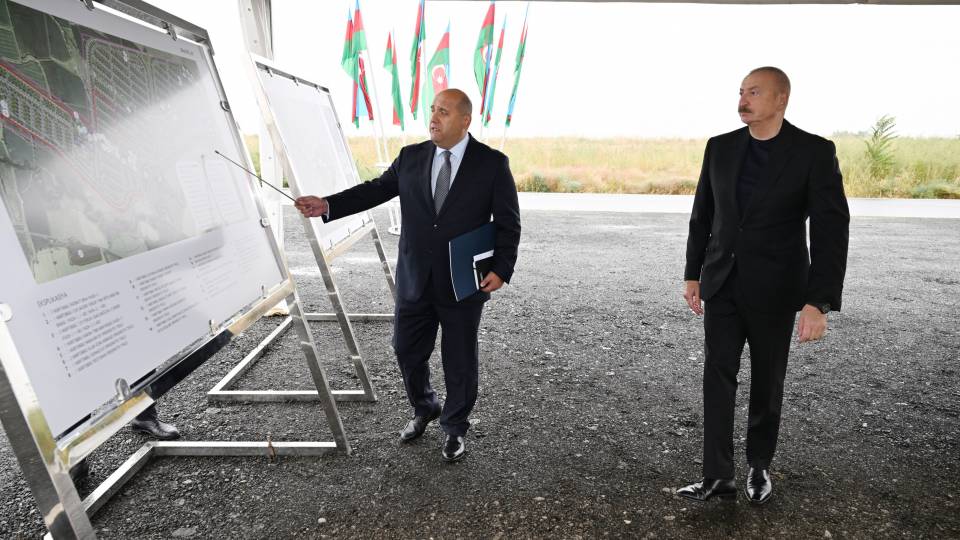 Ilham Aliyev laid foundation stone for new Garakhanbeyli village in Fuzuli district
