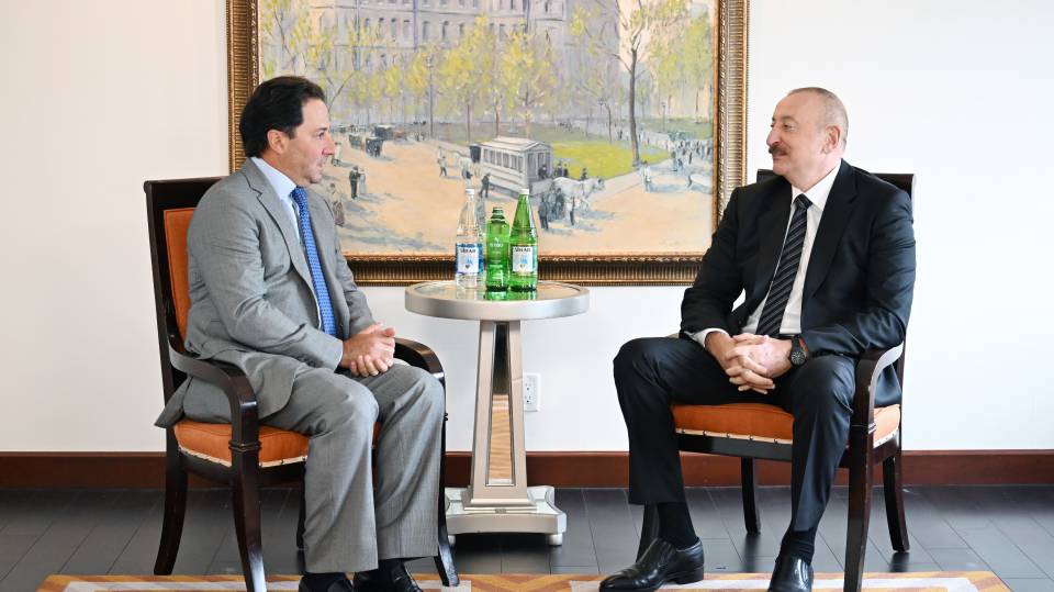 Ilham Aliyev met with Co-Founder and CEO of global investment firm Ares Management in New York