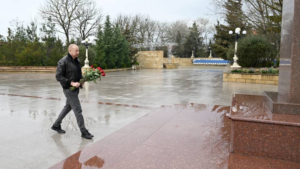 İlham Əliyev Şamaxı rayonuna səfər edib