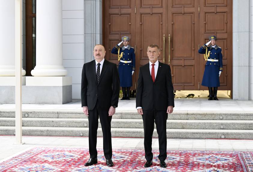 Official welcome ceremony held for Prime Minister of the Czech Republic Andrej Babiš in Gabala