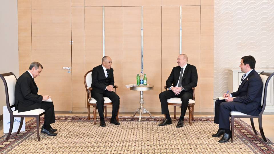 Ilham Aliyev received Chairman of State Committee for Construction of City of Arkadag of Turkmenistan