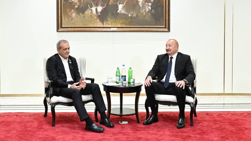 Bişkekdə Azərbaycan və İran prezidentlərinin görüşü olub