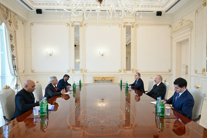 Ilham Aliyev received Minister of External Affairs of India