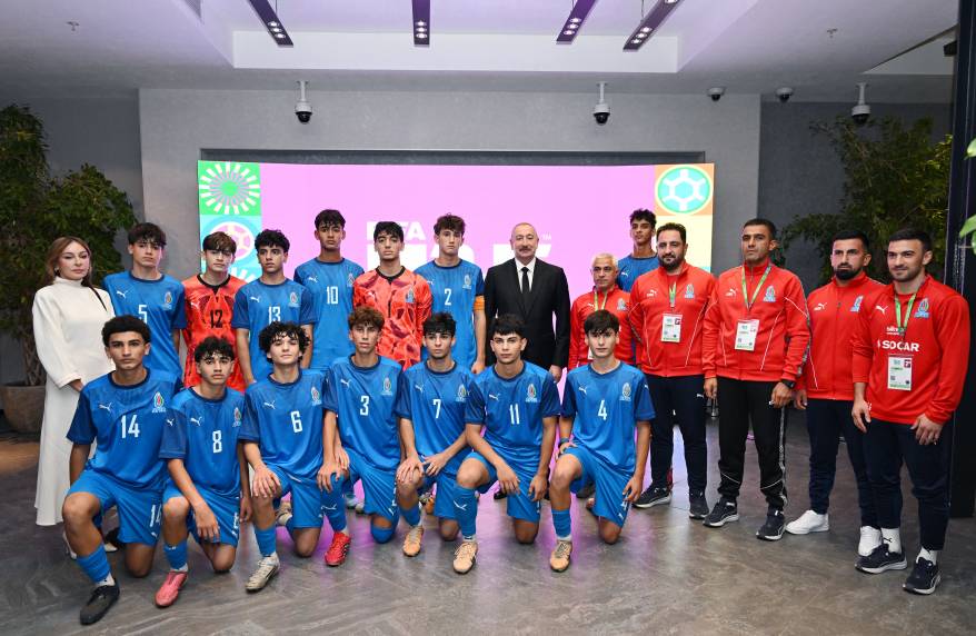 Ilham Aliyev watched opening ceremony of FIFA U-15 World Cup and Festival